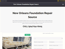 Tablet Screenshot of neworleansfoundationrepair.org